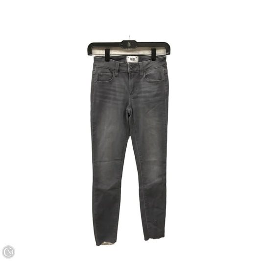 Jeans Skinny By Paige In Grey Denim, Size: 0