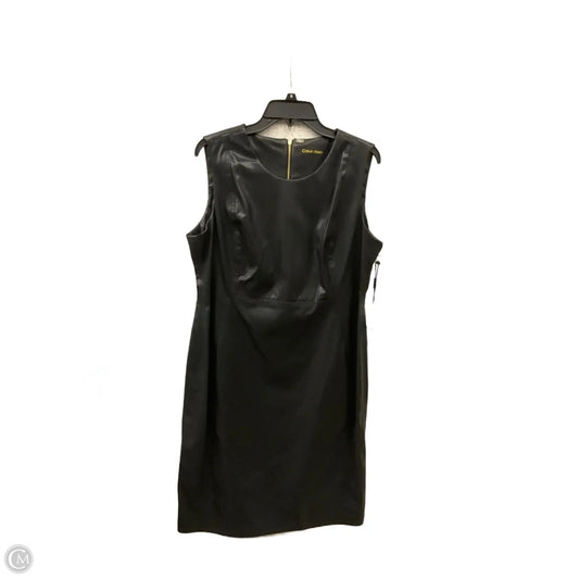 Dress Party Midi By Calvin Klein In Black, Size: Xxl