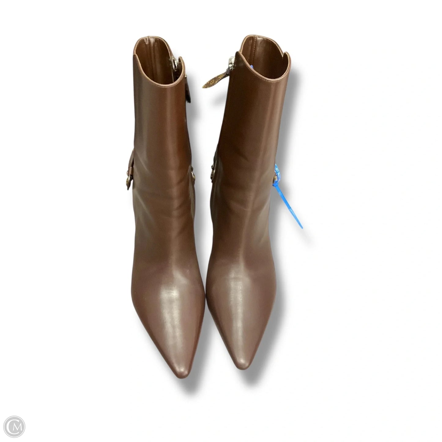 Boots Luxury Designer By Louis Vuitton In Brown, Size: 10