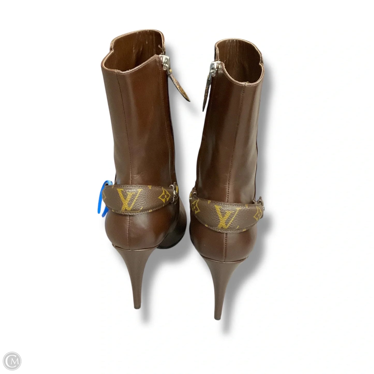 Boots Luxury Designer By Louis Vuitton In Brown, Size: 10