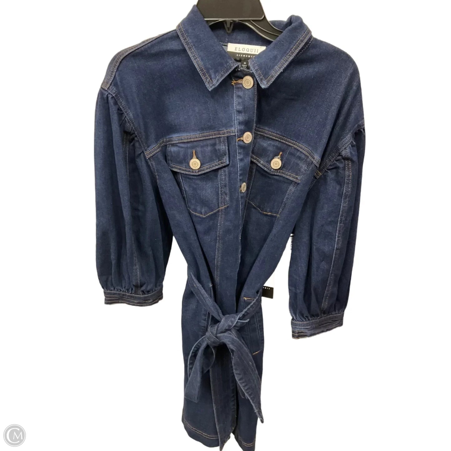 Dress Casual Midi By Eloquii In Blue Denim, Size: Xxl