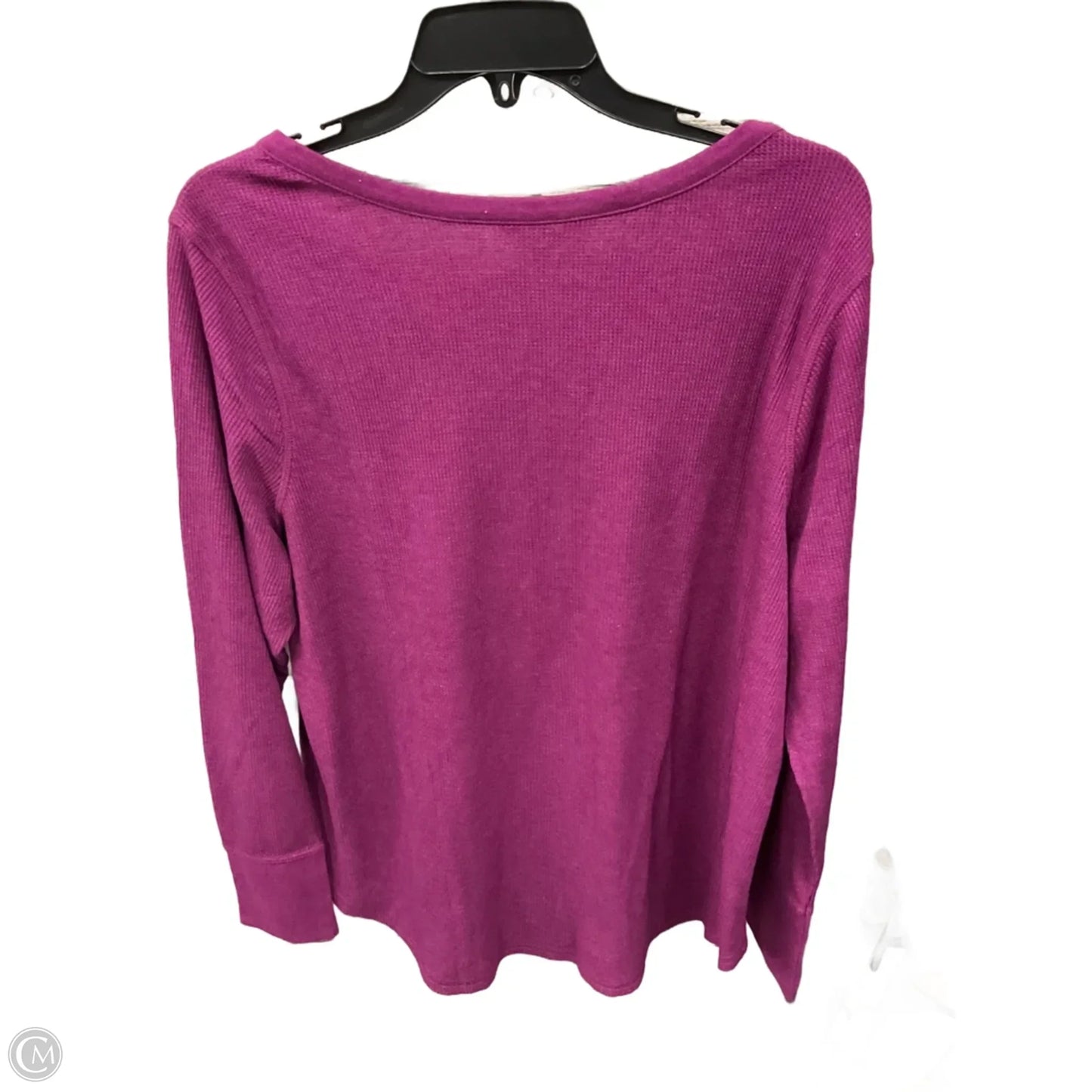 Top Long Sleeve Basic By Terra & Sky In Purple, Size: 1x