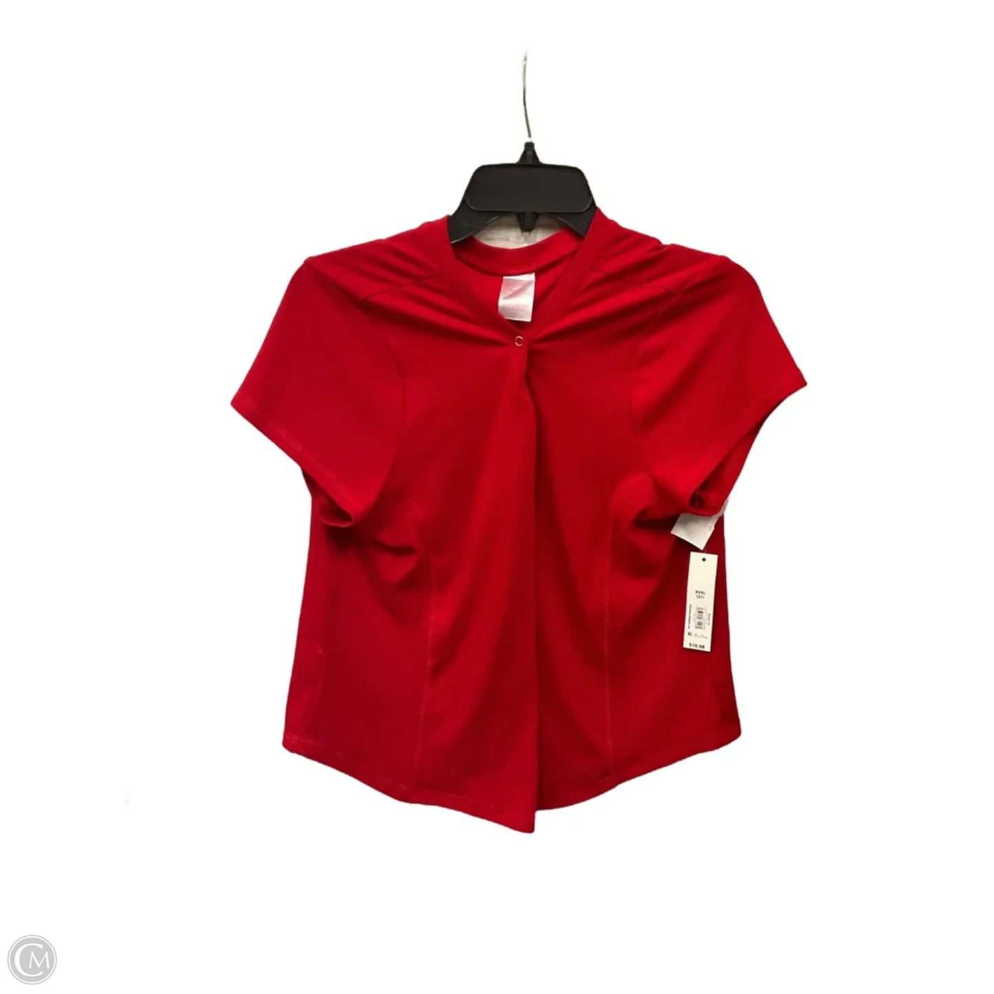 Top Short Sleeve Basic By No Boundaries In Red, Size: 1x