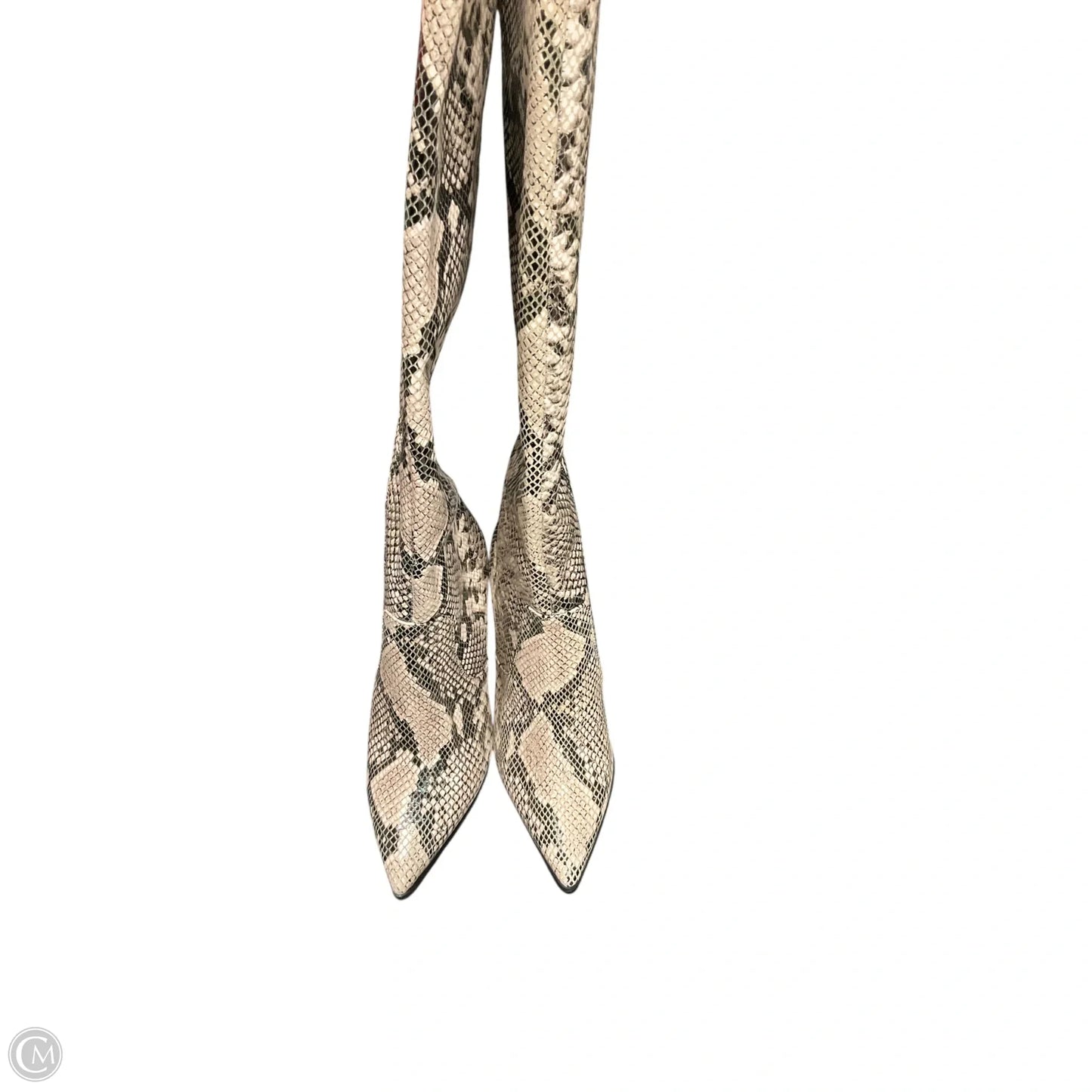Boots Knee Heels By Cma In Snakeskin Print, Size: 8