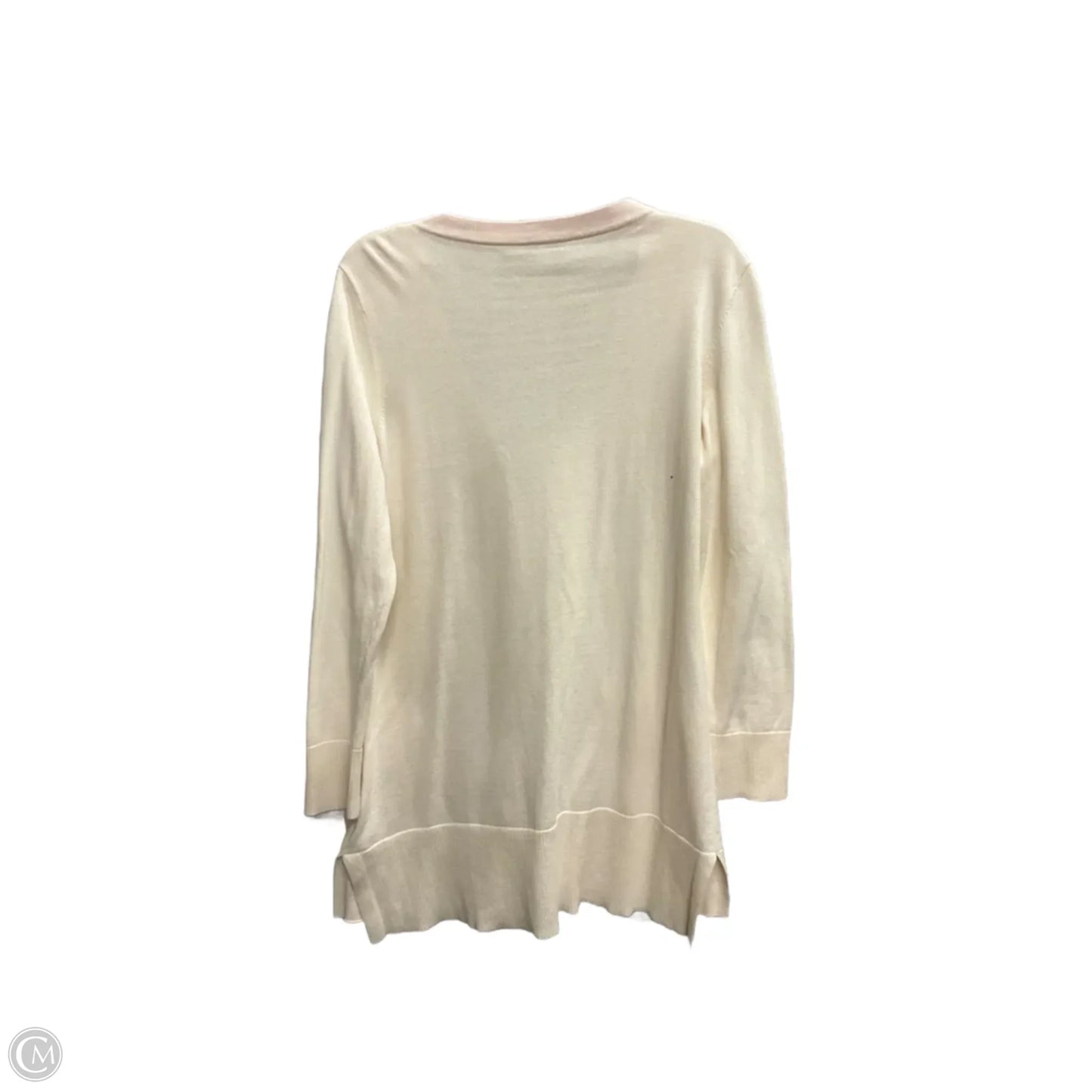 Cardigan By Isaac Mizrahi Live Qvc In Cream, Size: M