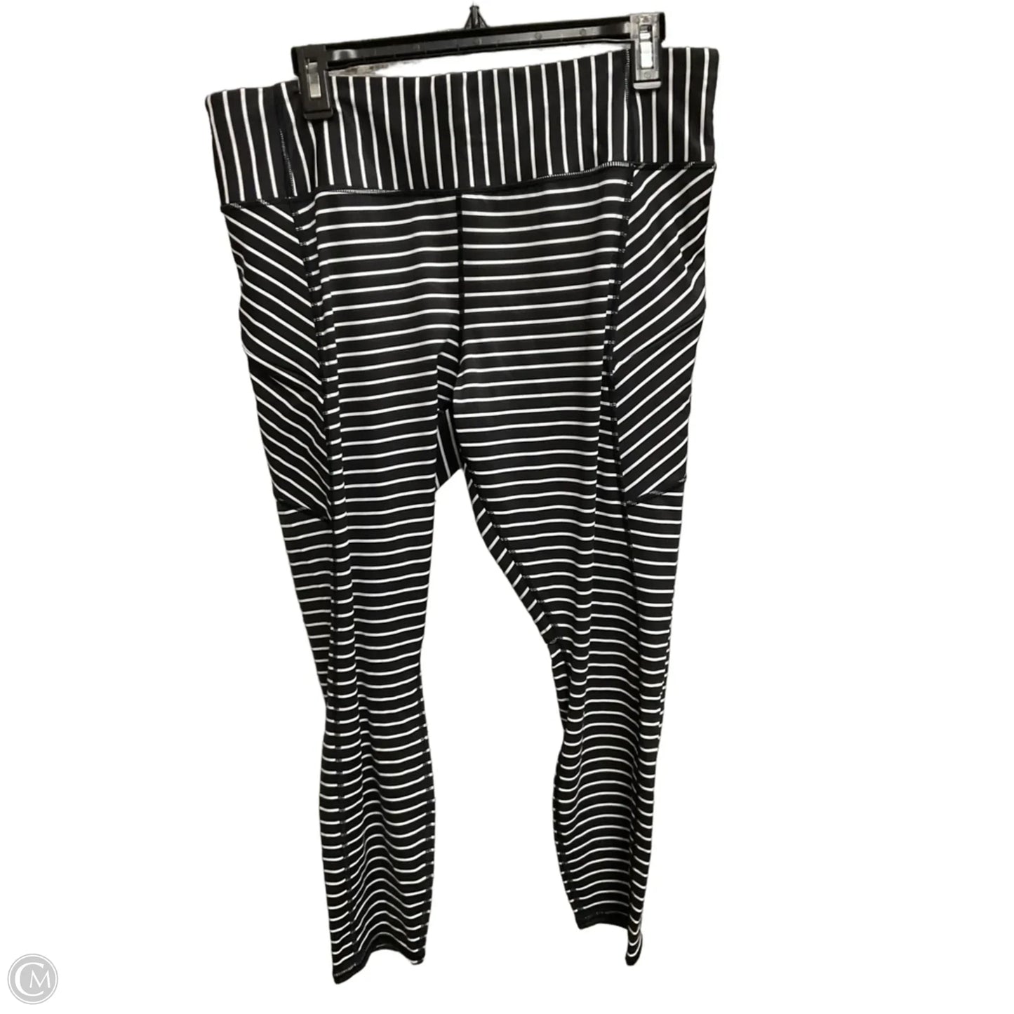 Athletic Leggings By Athleta In Striped Pattern, Size: Xl