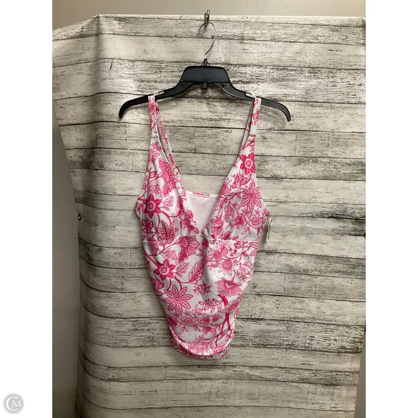 Swimsuit Top By Nicole Miller In Pink, Size: L