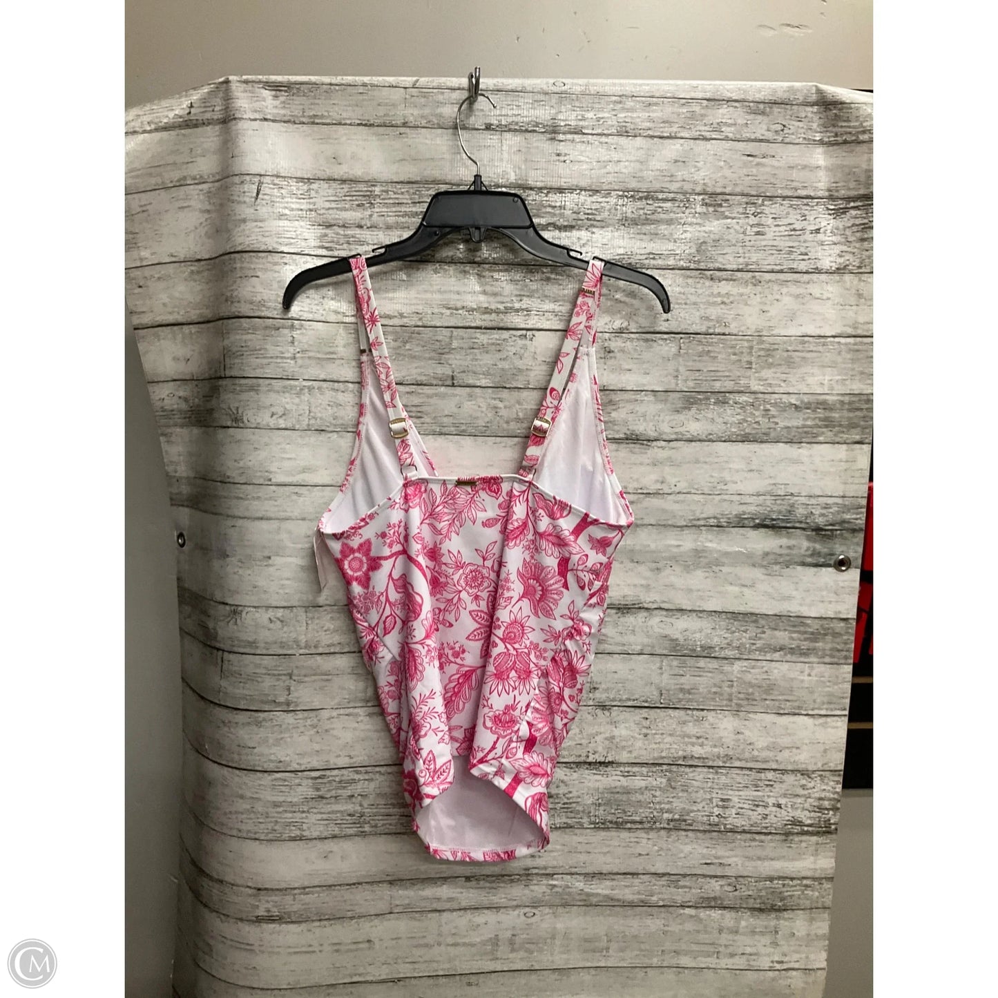 Swimsuit Top By Nicole Miller In Pink, Size: L