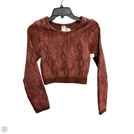 Athletic Top Long Sleeve Crewneck By Fabletics In Red, Size: L