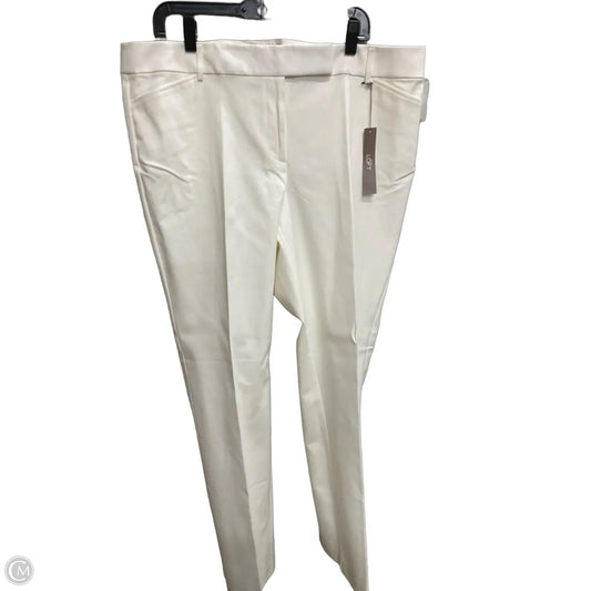 Pants Dress By Loft In Cream, Size: 16l