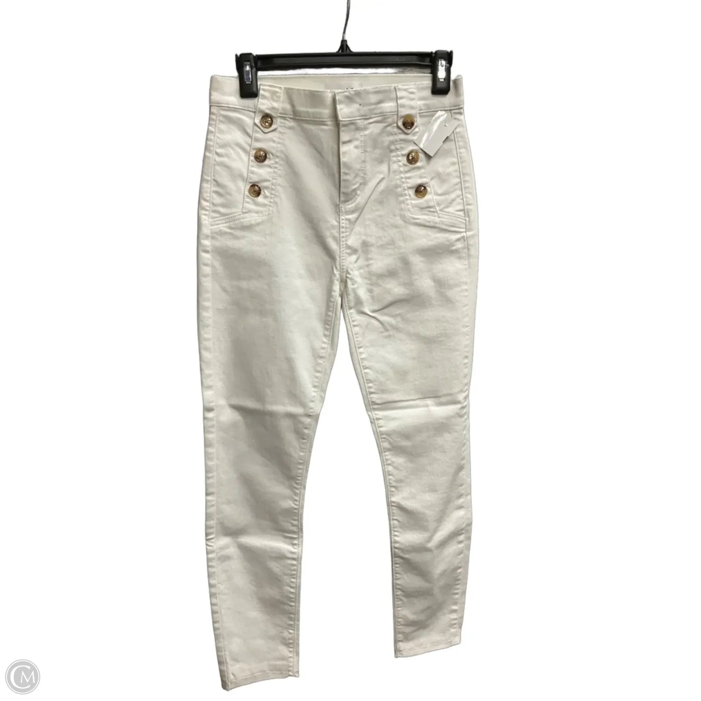 Jeans Skinny By Loft In White Denim, Size: 0