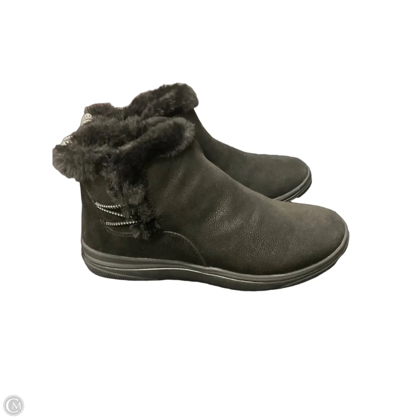 Boots Ankle Flats By Clarks In Black, Size: 11
