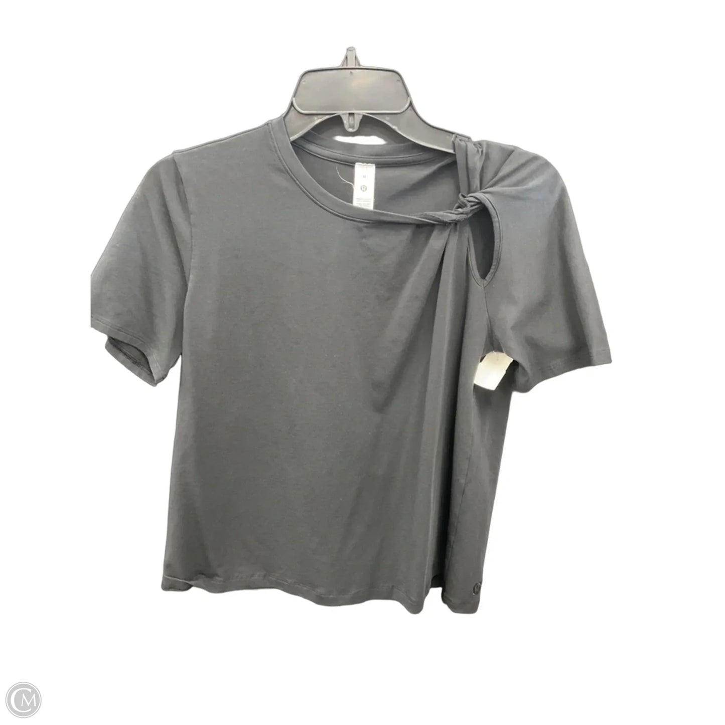 Athletic Top Short Sleeve By Lululemon In Black, Size: M