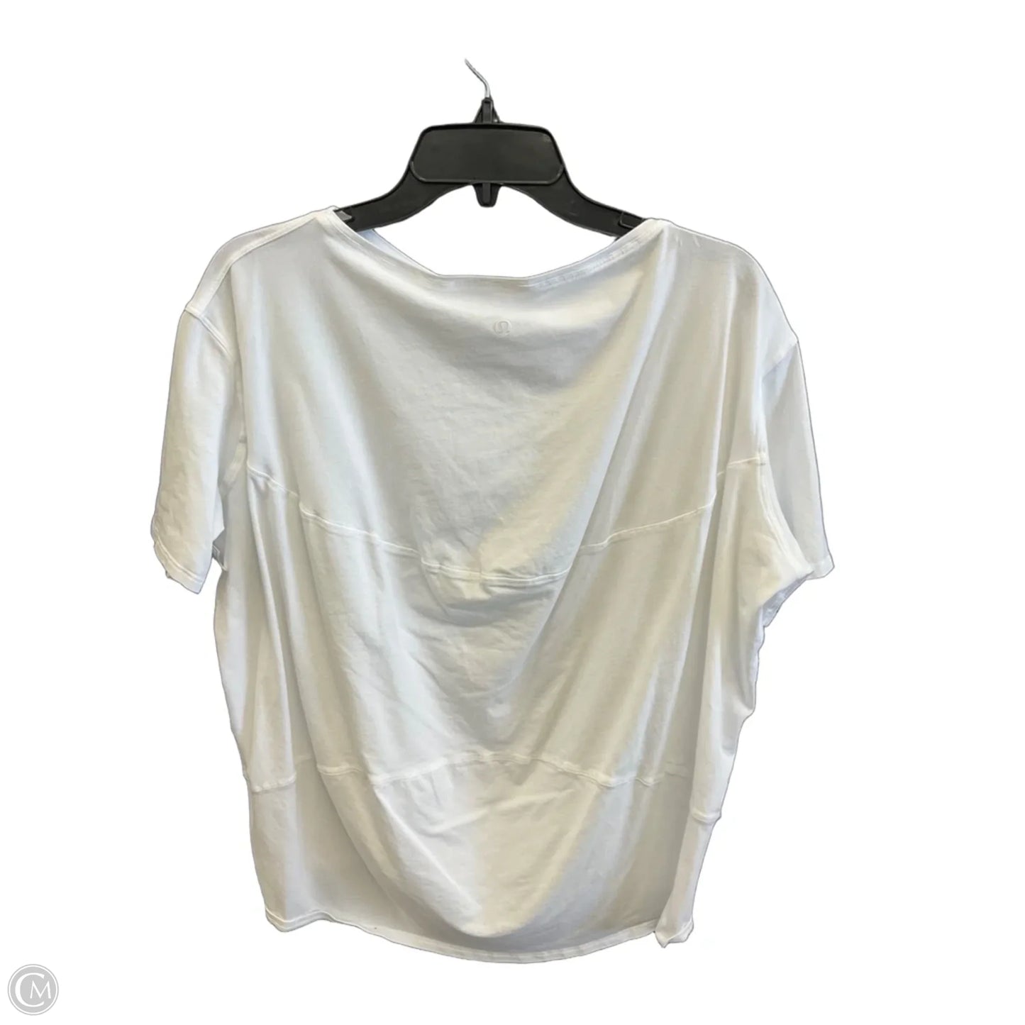 Athletic Top Short Sleeve By Lululemon In White, Size: M