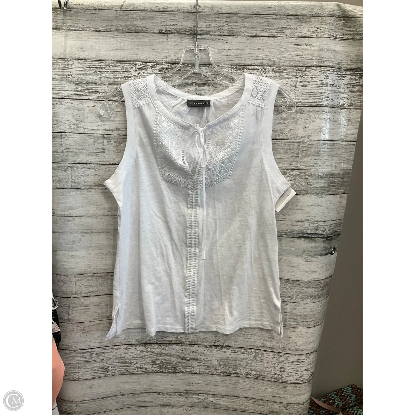 Top Sleeveless By Rafaella In White, Size: S