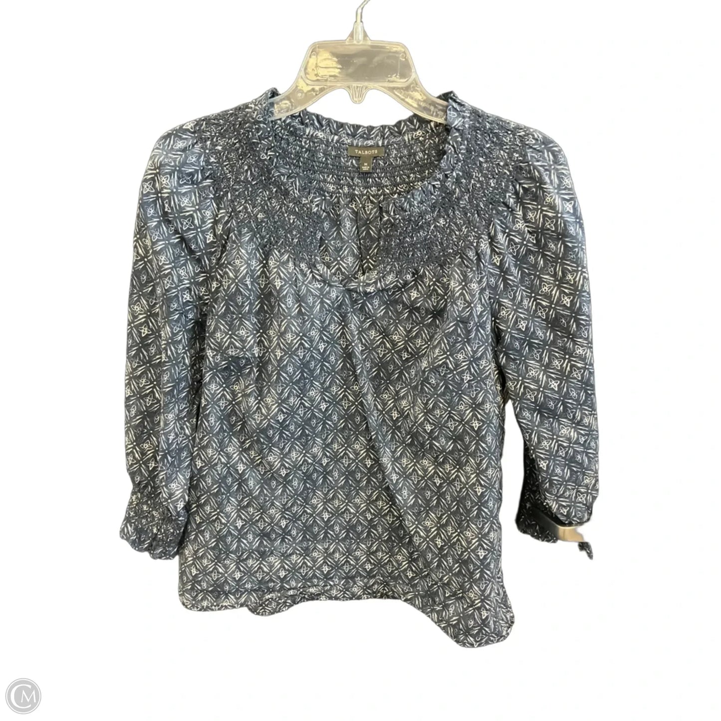 Top Long Sleeve By Talbots In Blue, Size: M