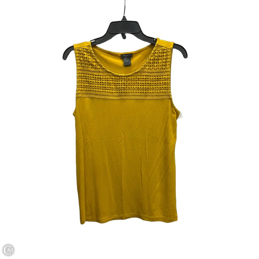 Top Sleeveless By Ann Taylor In Yellow, Size: M