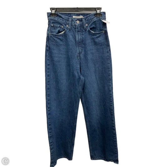 Jeans Wide Leg By Levis In Blue Denim, Size: 4
