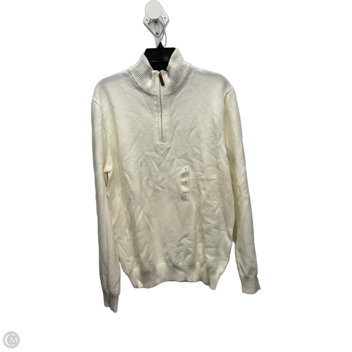 Sweatshirt Collar By Club Room In White, Size: L