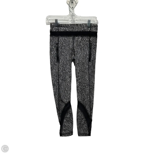 Athletic Leggings By Lululemon In Black & Grey, Size: S