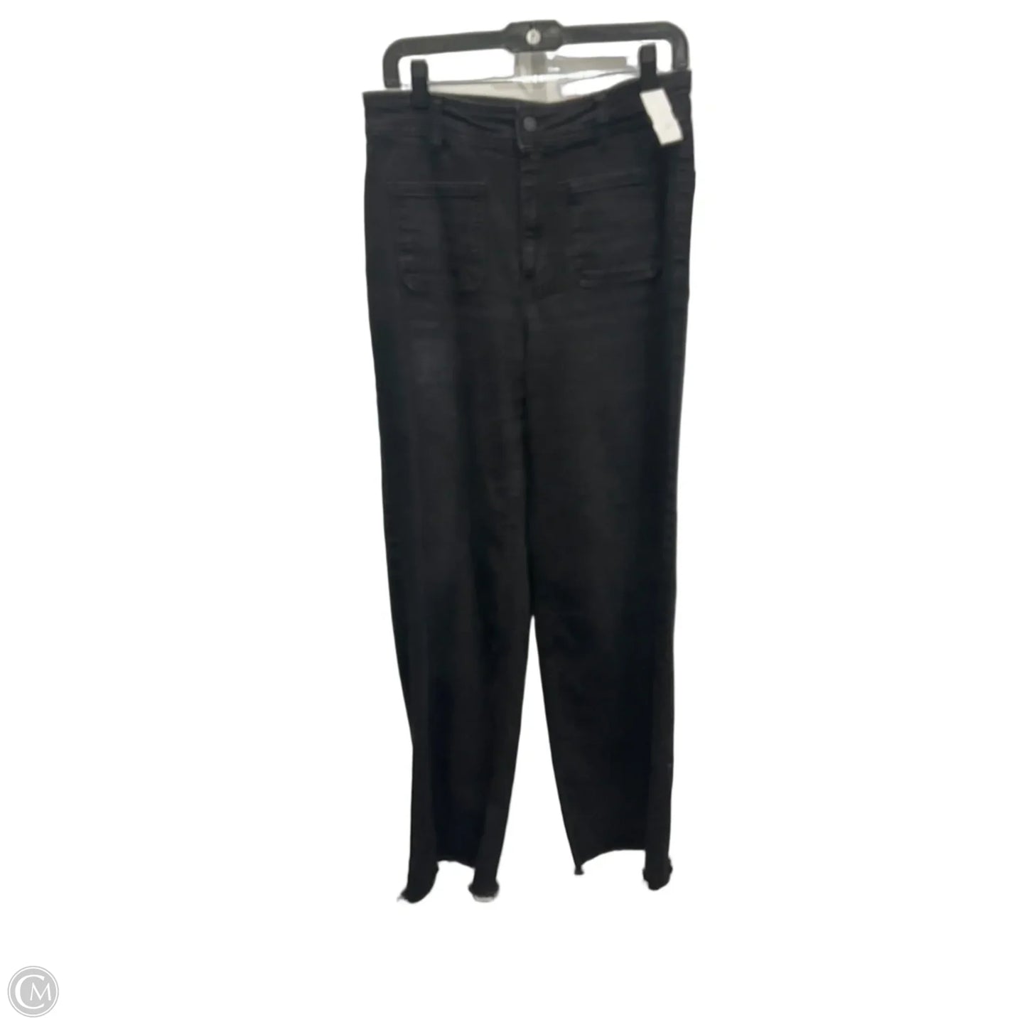 Jeans Wide Leg By Oat In Black Denim, Size: 8