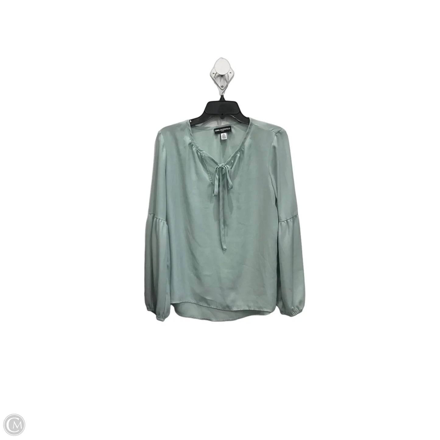 Top Long Sleeve Designer By Karl Lagerfeld In Green, Size: Sp