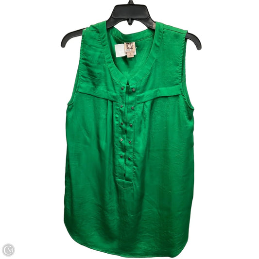 Top Sleeveless By Anne Klein In Green, Size: Xxl