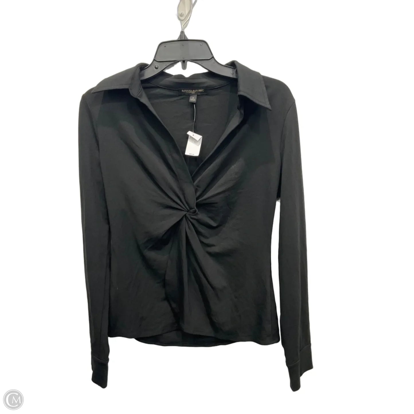 Top Long Sleeve By Banana Republic In Black, Size: S