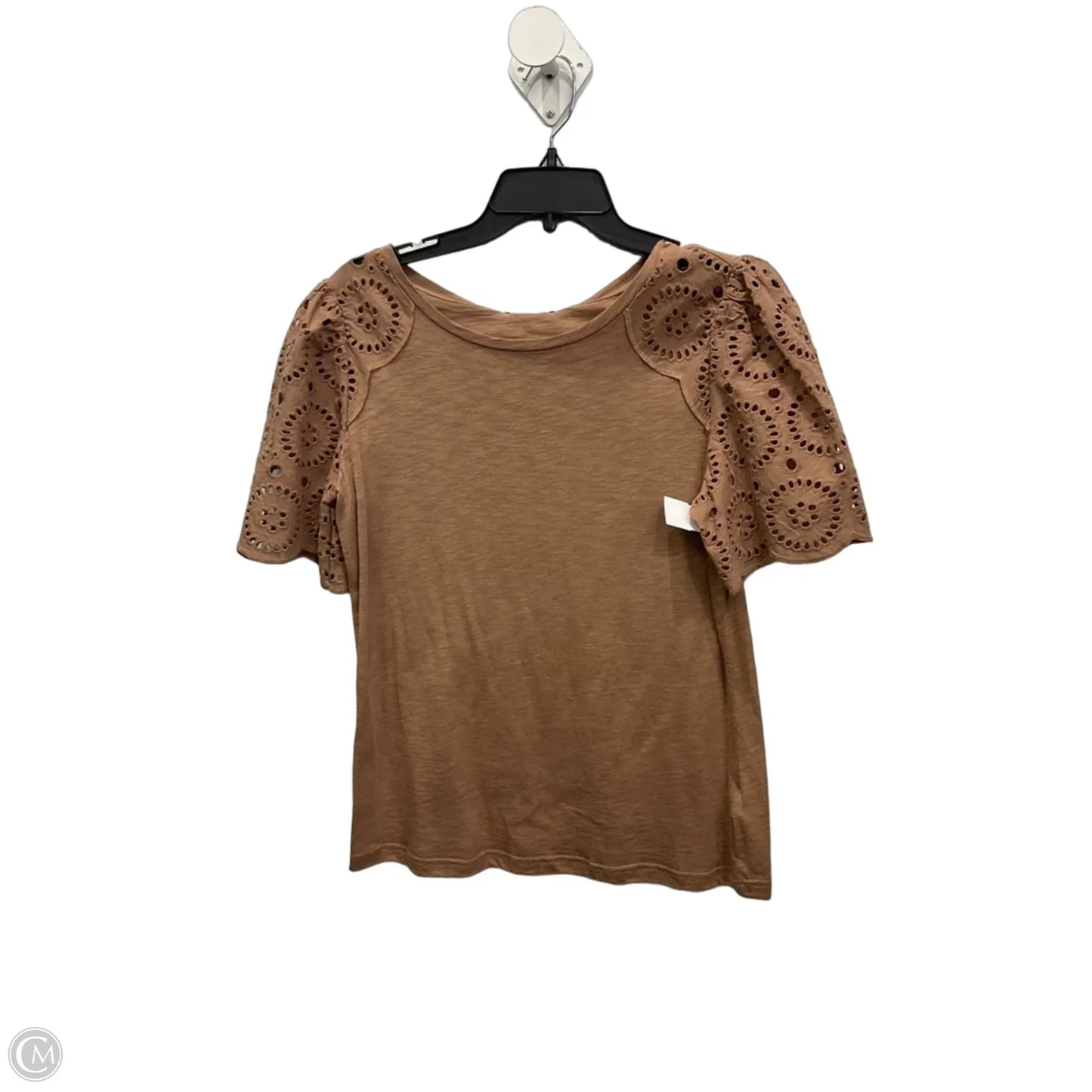 Top Short Sleeve By T Tahari In Brown, Size: M