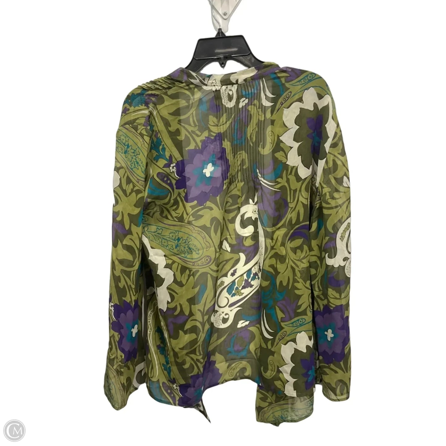 Kimono By Chicos In Green & Purple, Size: L