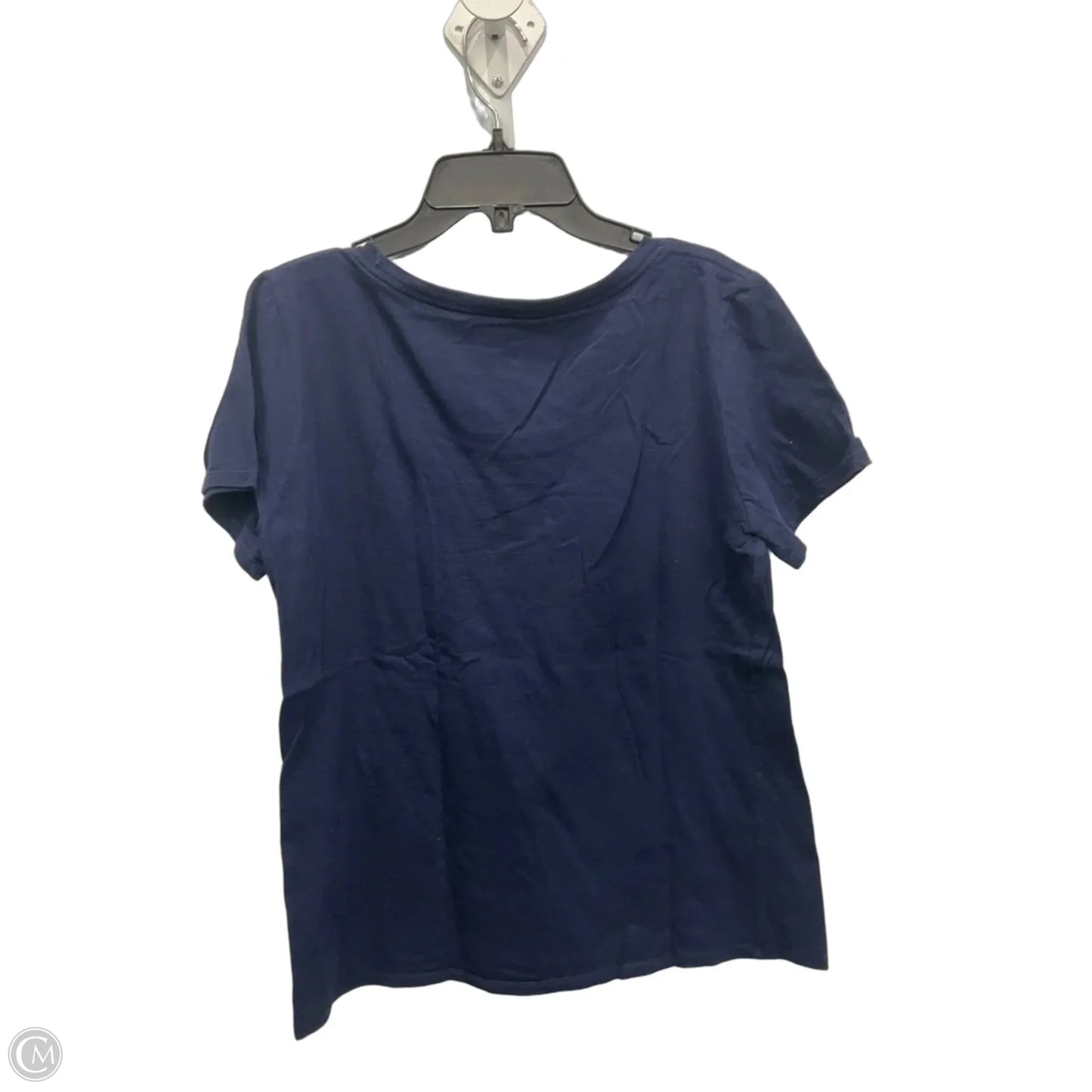 Athletic Top Short Sleeve By Nike Apparel In Blue & Pink, Size: M