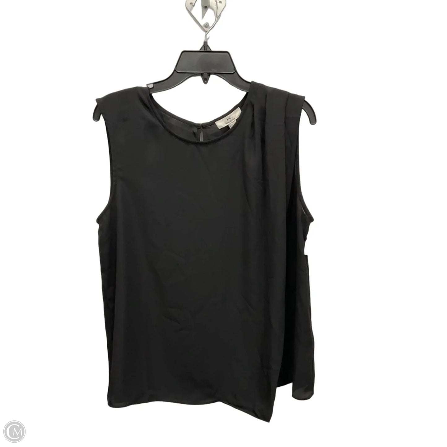 Top Sleeveless Designer By Halston In Black, Size: L