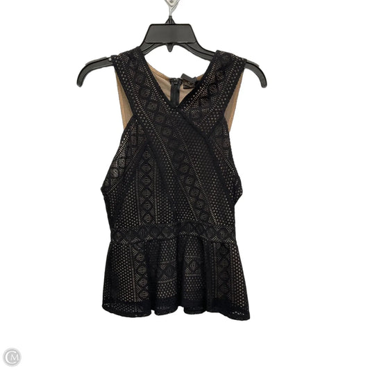 Top Sleeveless By Bcbgmaxazria In Black & Brown, Size: S