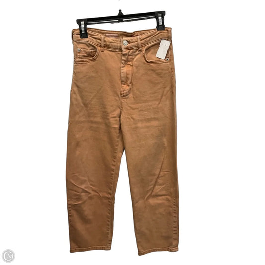 Jeans Straight By Pilcro In Orange Denim, Size: 4
