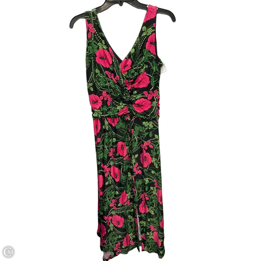 Dress Casual Maxi By Maeve In Green & Pink, Size: S