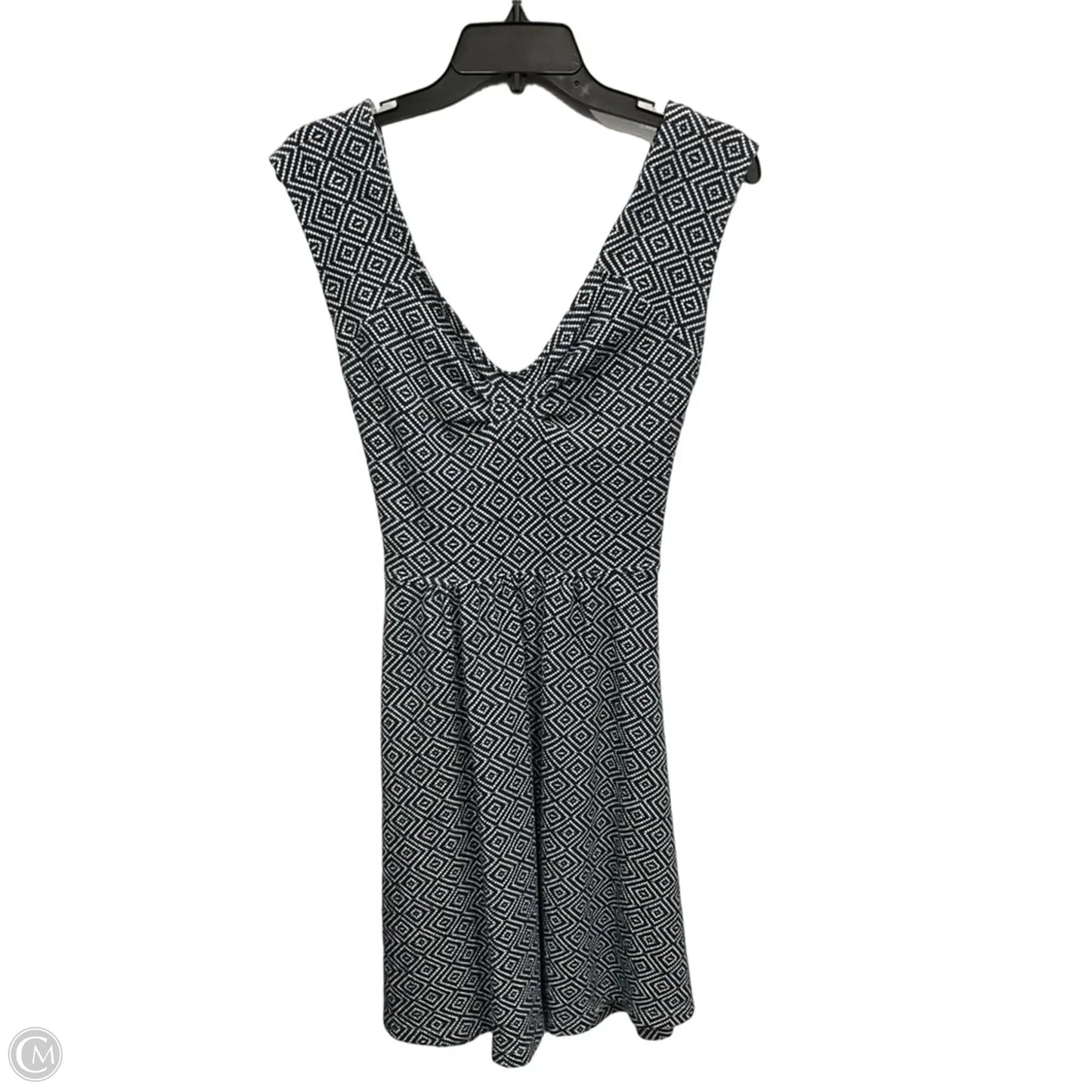 Dress Casual Midi By Anthropologie In Blue & White, Size: M