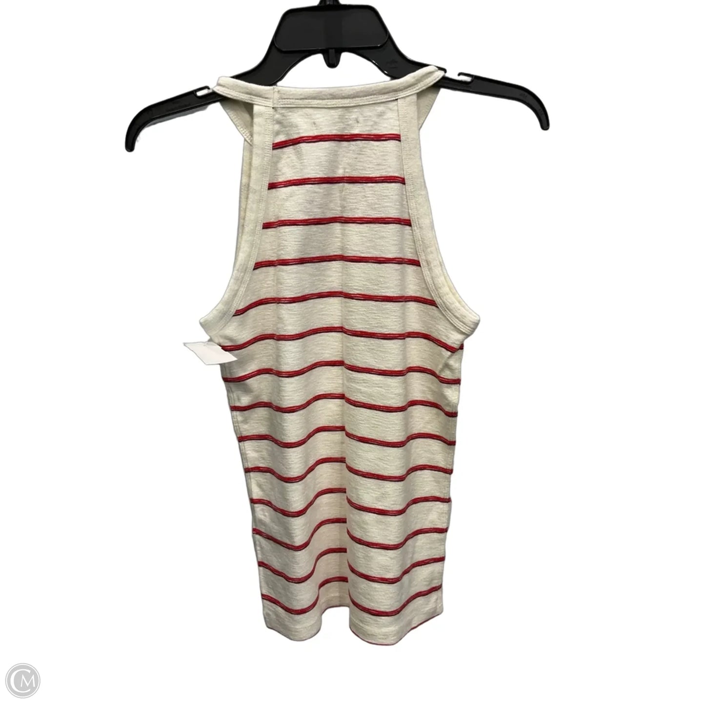 Top Sleeveless By Madewell In Cream & Red, Size: S