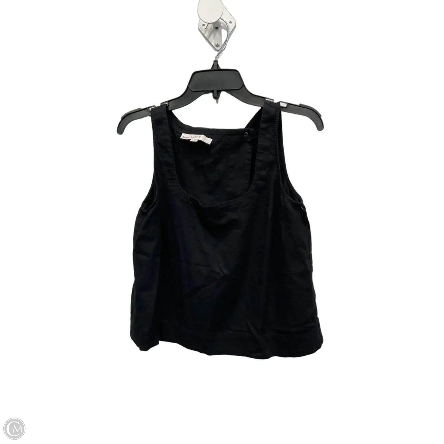 Top Sleeveless By Loft In Black, Size: S