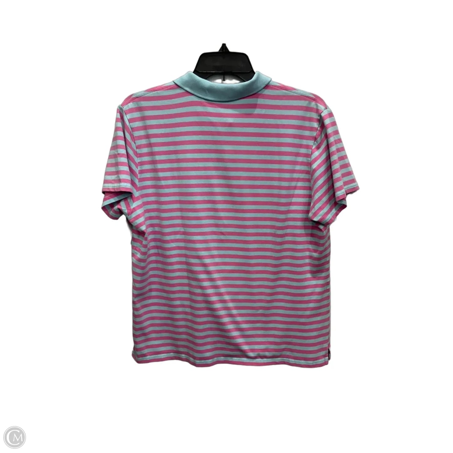 Top Short Sleeve By Ralph Lauren In Blue & Pink, Size: Xl