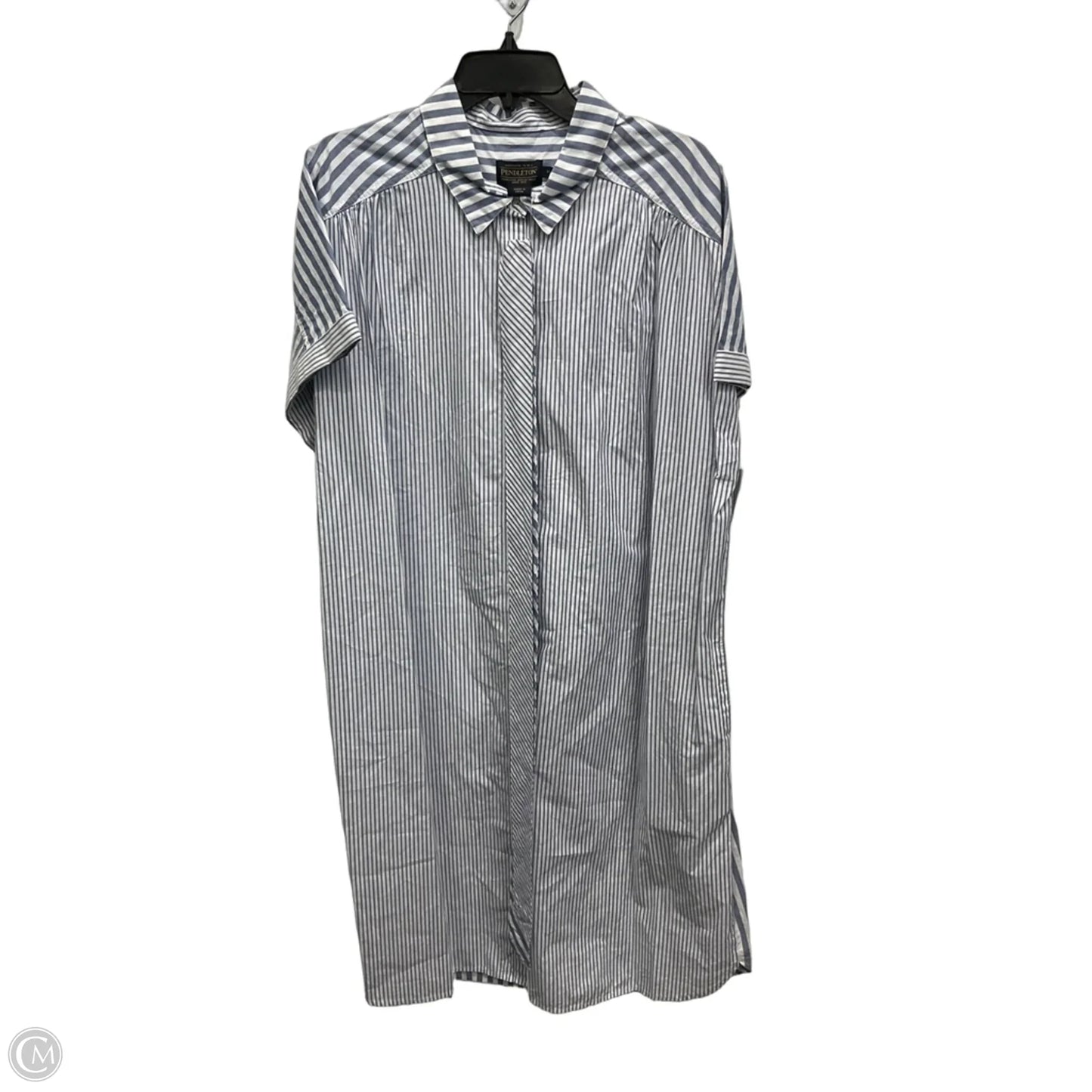 Dress Casual Midi By Pendleton In Blue & White, Size: Xl