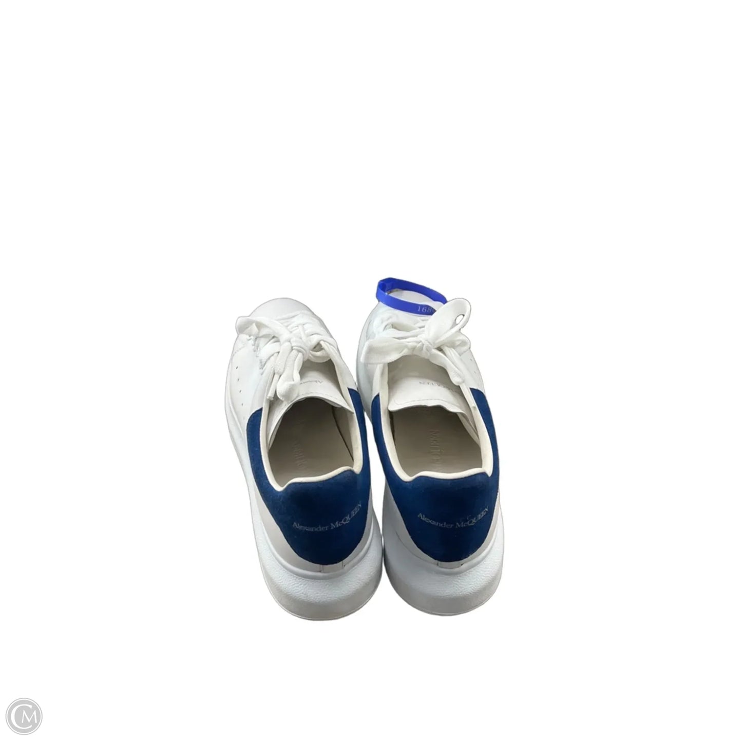 Shoes Luxury Designer By Alexander Mcqueen In Blue & White, Size: 7