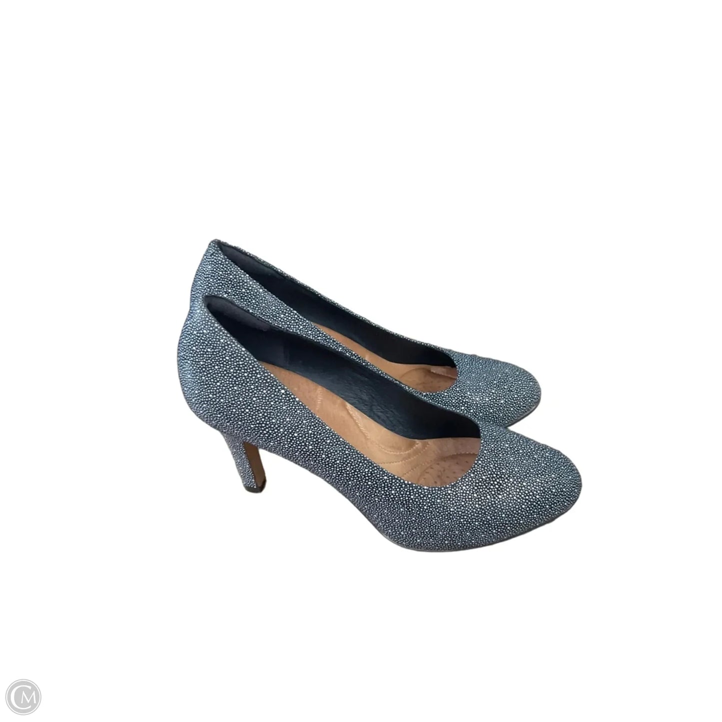 Shoes Heels Stiletto By Clarks In Grey, Size: 10