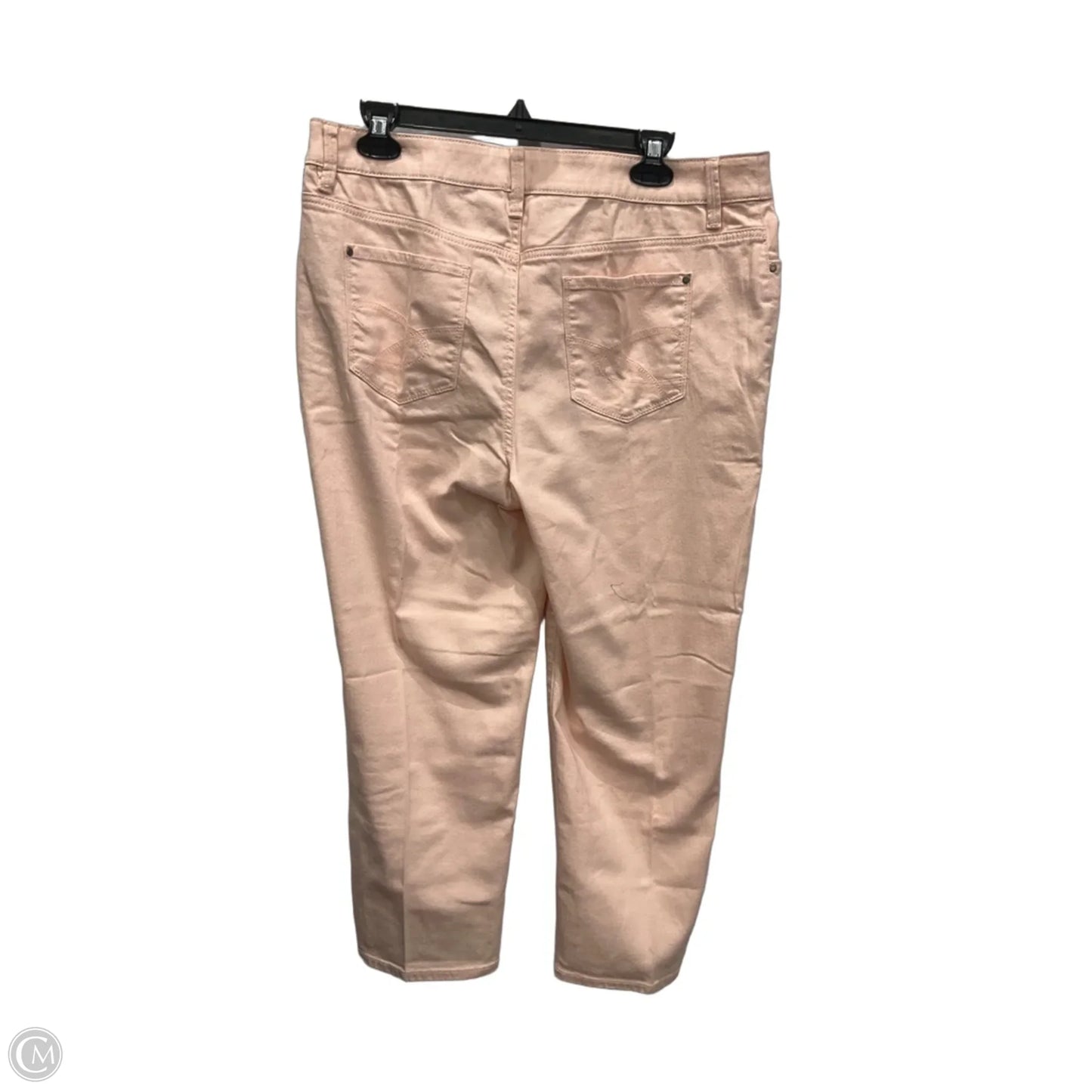 Jeans Cropped By Chicos In Pink Denim, Size: 12