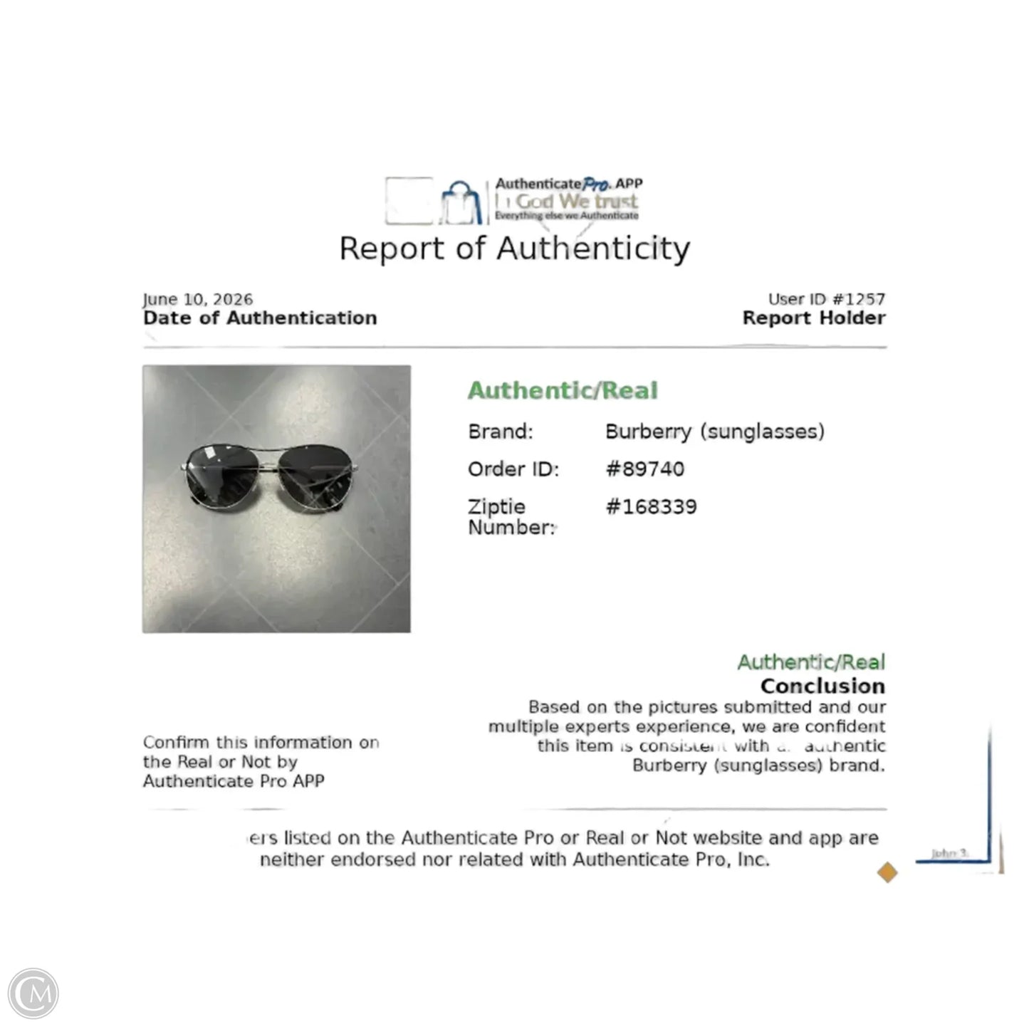 Sunglasses Luxury Designer By Burberry, Size: