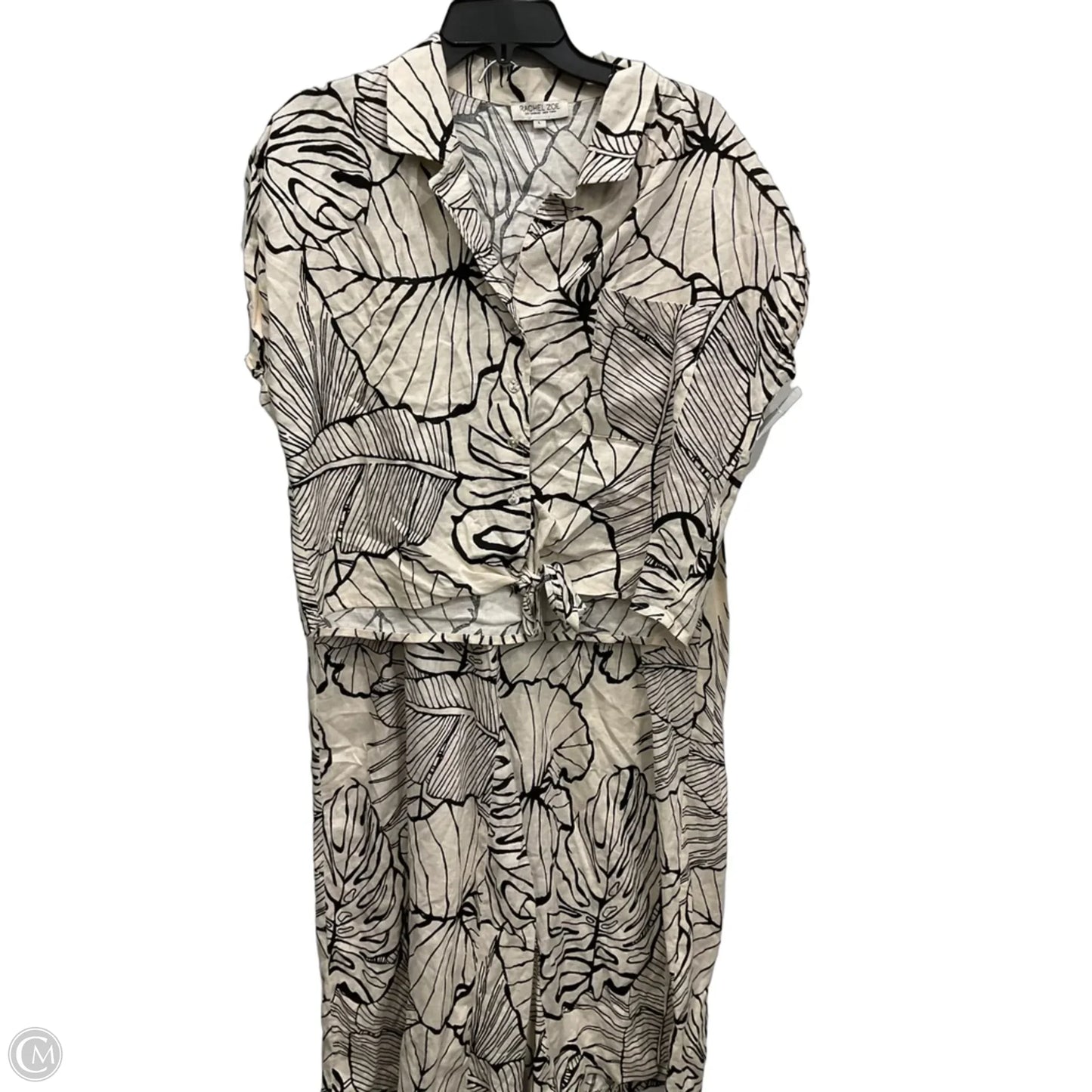 Pants Set 2pc By Rachel Zoe In Black & Tan, Size: L