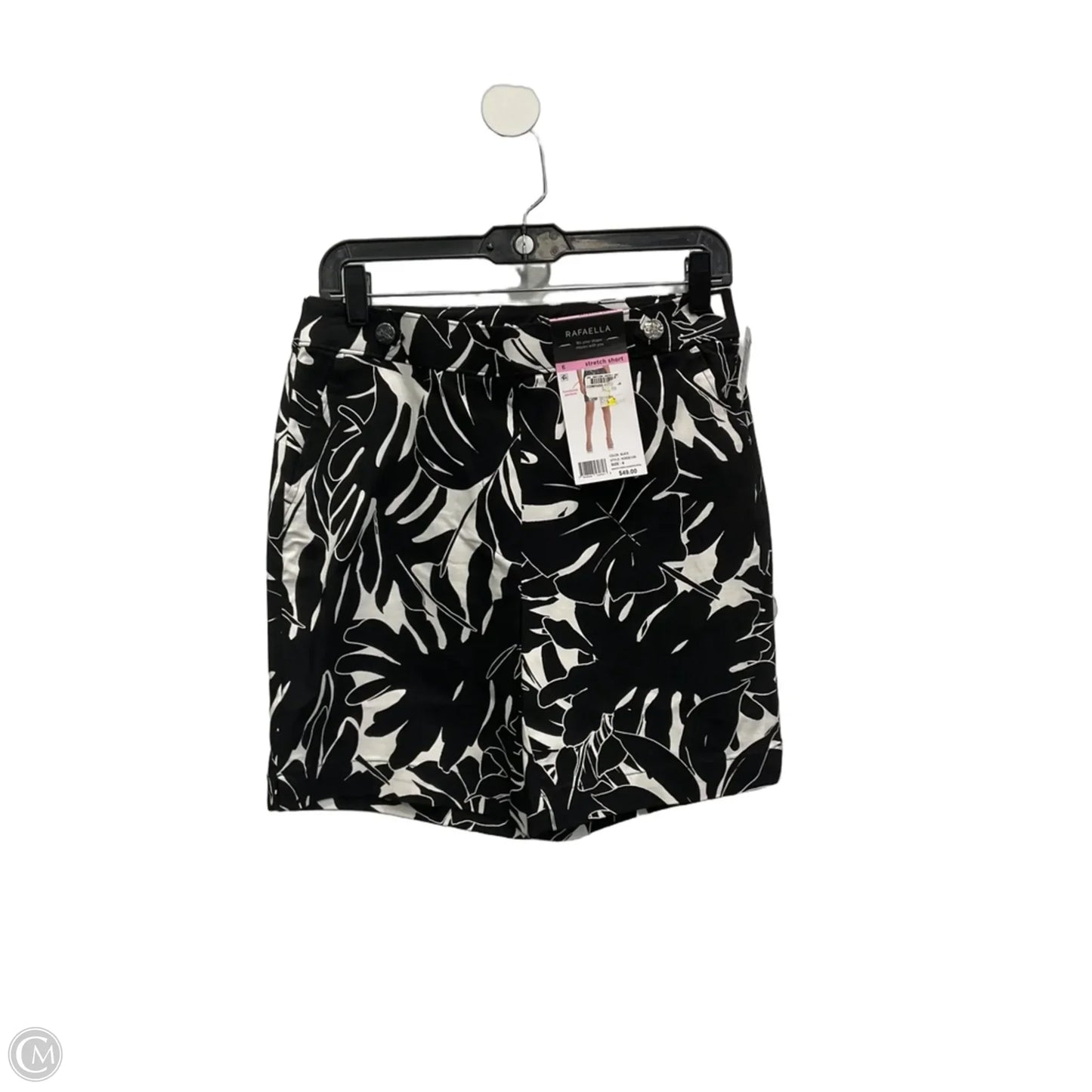 Shorts By Rafaella In Black & White, Size: 6