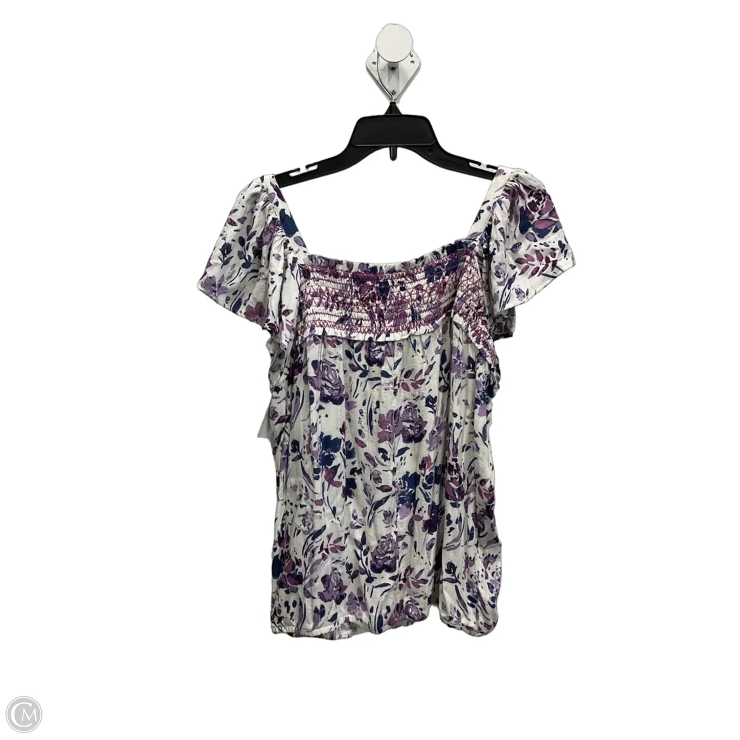 Top Sleeveless By Maurices In Purple & White, Size: Xl