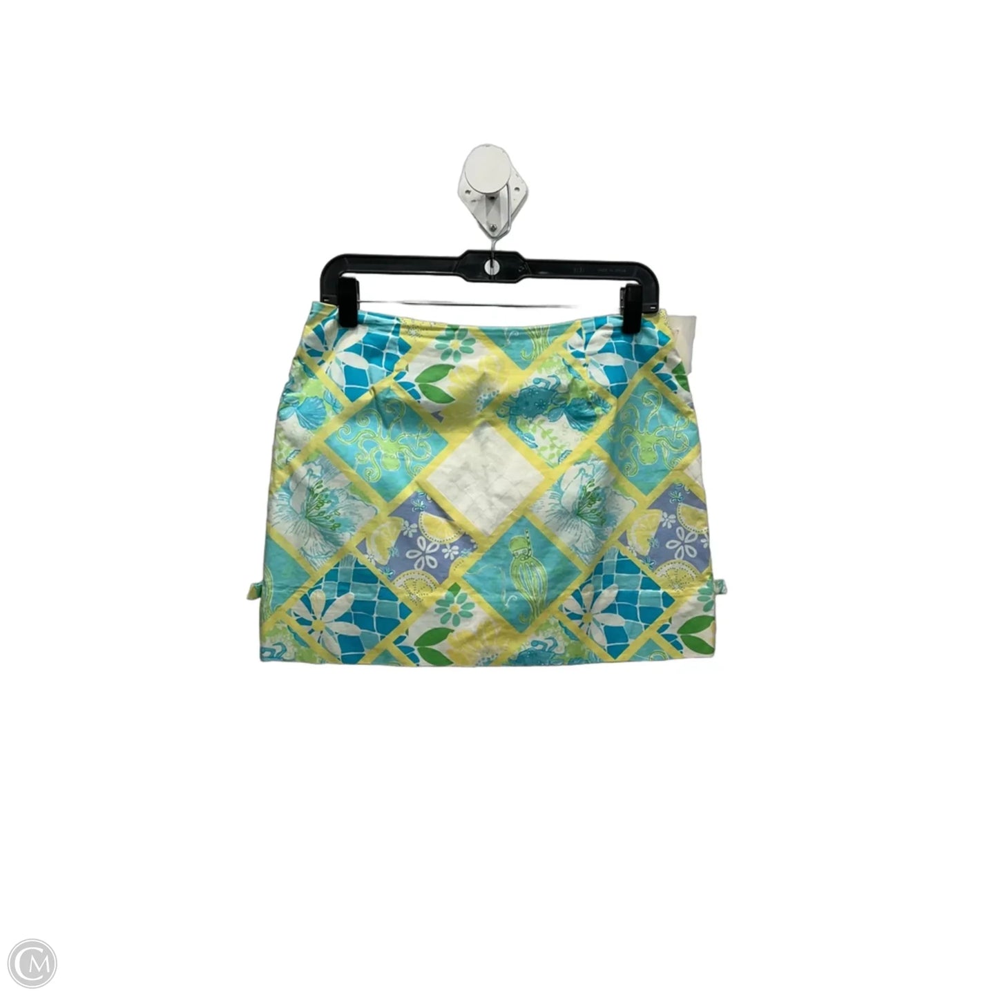 Skort Designer By Lilly Pulitzer In Blue & Yellow, Size: 4