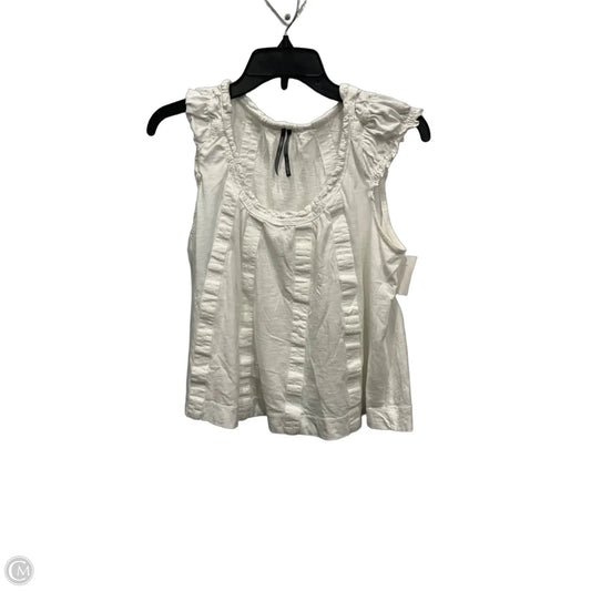 Top Sleeveless By Anthropologie In White, Size: S