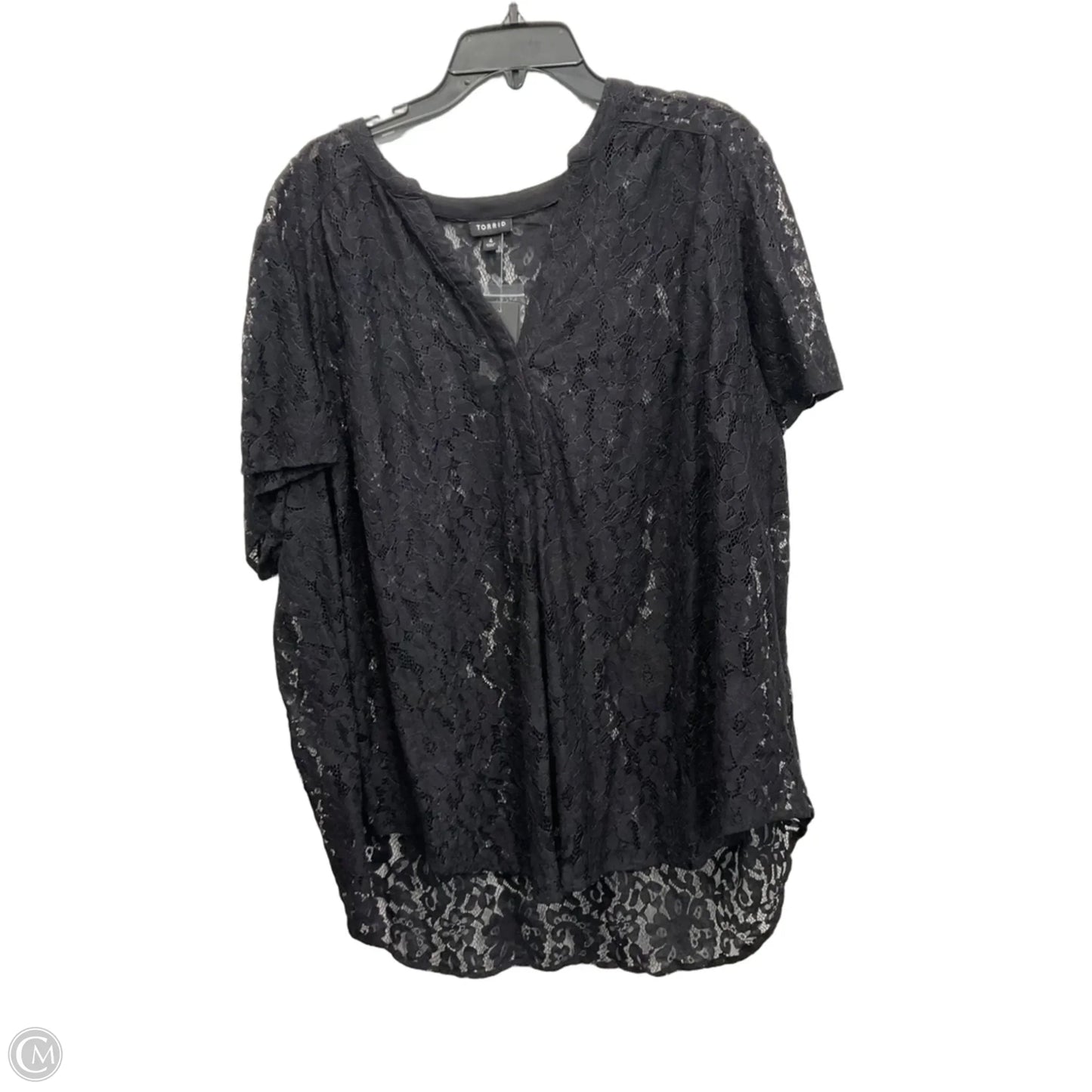 Top Short Sleeve By Torrid In Black, Size: 4